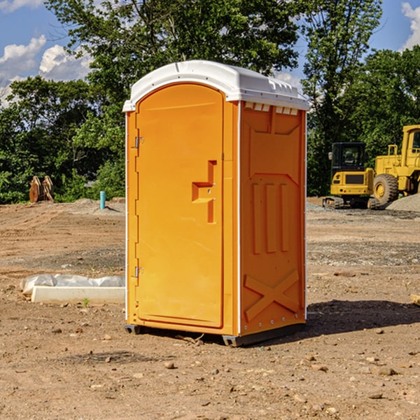 how often are the porta potties cleaned and serviced during a rental period in Plainville OH